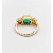 stunning radiant cut lab grown diamond ring 2.15 carat with white accent stones bridal jewelry