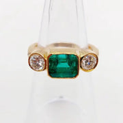 stunning radiant cut lab grown diamond ring 2.15 carat with white accent stones bridal jewelry