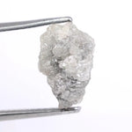 Natural gray diamond ring featuring salt and pepper inclusions and minimalist design
