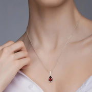 2.00 Ct Genuine Red Diamond Necklace Minimalist Elegant Pendant Fine Jewelry Gift for Women