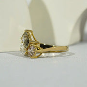 Cubic zirconia engagement rings with sparkling elegant luxury diamond style