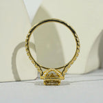 Rectangle engagement ring with elegant diamond sparkle and luxury design