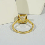 Rectangle engagement ring with elegant diamond sparkle and luxury design