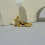 Art deco engagement ring with geometric vintage diamond luxury style