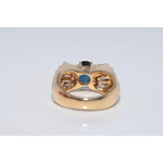 Designer lab created gemstone diamond ring with pink center stone and sparkling white diamonds