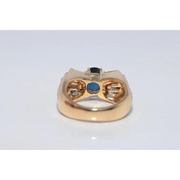 Designer lab created gemstone diamond ring with pink center stone and sparkling white diamonds