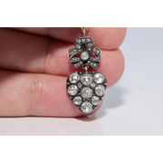 1.75 Ct Natural Rose Cut Diamond Inspired Pendant, crafted for timeless elegance and soft vintage charm. A perfect jewelry gift for women, ideal for special occasions or everyday luxury styling.