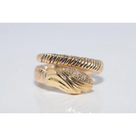 Delicate lab grown ring with round cut diamond in classic solitaire gold setting for her everyday elegance