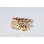 Delicate lab grown ring with round cut diamond in classic solitaire gold setting for her everyday elegance