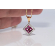 3.50 Ct lab-grown diamond vintage style necklace for women, elegant sparkling diamond jewelry with timeless design