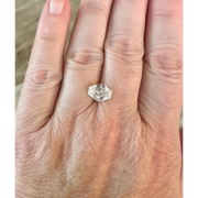2.34 Ct CVD lab grown diamond in long kite hexagonal step cut, unique geometric loose diamond for custom engagement ring or fine jewelry