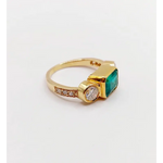 stunning radiant cut lab grown diamond ring 2.15 carat with white accent stones bridal jewelry