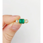 stunning radiant cut lab grown diamond ring 2.15 carat with white accent stones bridal jewelry