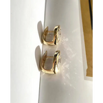 gold girlish earrings with lab grown white diamonds and lab grown diamond earrings luxury jewelry 