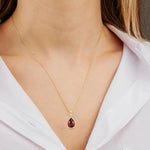 2.00 Ct Genuine Red Diamond Necklace Minimalist Elegant Pendant Fine Jewelry Gift for Women