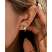 0.60 Ct lab grown pear cut diamond earrings for women in elegant pear shape design