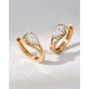 0.60 Ct lab grown pear cut diamond earrings for women in elegant pear shape design