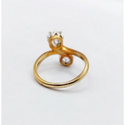 modern pear shaped lab created diamond ring 1.00 Ct elegant wedding ring for her