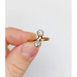 modern pear shaped lab created diamond ring 1.00 Ct elegant wedding ring for her