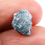 uncut raw diamond ring with natural raw rough diamond crystal appearance blue rough diamond 