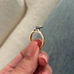 2 carat baguette cut diamond ring in white gold with sleek rectangular center stone and side accents