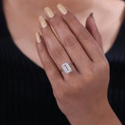 Sparkling lab grown diamond ring with princess cut diamond in contemporary setting for bold and stylish appearance