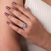Black gold engagement rings with modern dark luxury diamond style