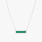 0.52 Ct Genuine Green Diamond Necklace Delicate Minimalist Luxury Pendant Fine Jewelry for Women