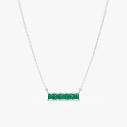 0.52 Ct Genuine Green Diamond Necklace Delicate Minimalist Luxury Pendant Fine Jewelry for Women