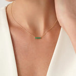 0.52 Ct Genuine Green Diamond Necklace Delicate Minimalist Luxury Pendant Fine Jewelry for Women
