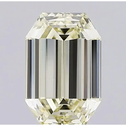 Shop a 3.07 Ct champagne yellow lab grown diamond featuring a modified octagon step cut. This elegant geometric stone offers a refined look, perfect for custom engagement rings and luxury jewelry designs.