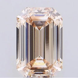Explore a 4.10 Ct light brown lab grown diamond with a classic emerald cut. A refined step-cut stone perfect for custom engagement rings and luxury jewelry.