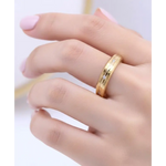 Custom initial gold ring minimalist signet style dainty jewelry for women fashion