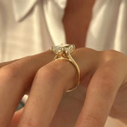 6 carat cushion cut diamond ring with brilliant facets and elegant setting