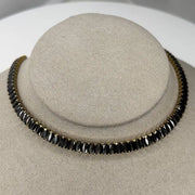 10.89 Ct black moissanite baguette tennis necklace luxury statement jewelry with sleek modern diamond style
