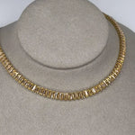 12.00 Ct white moissanite baguette tennis necklace with brilliant diamond-like sparkle, elegant luxury jewelry piece