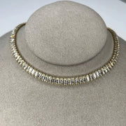 10.00 Ct baguette cut moissanite tennis necklace in white gold elegant luxury jewelry for women with brilliant shine