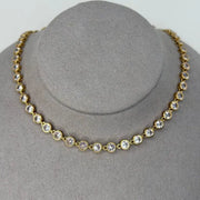 11.06 Ct moissanite round diamond white tennis necklace with brilliant sparkle luxury jewelry elegant design