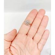 1.05 Ct lab created diamond ring handmade fine jewelry for women elegant unique engagement ring