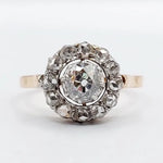 1.05 Ct lab created diamond ring handmade fine jewelry for women elegant unique engagement ring