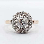 1.05 Ct lab created diamond ring handmade fine jewelry for women elegant unique engagement ring