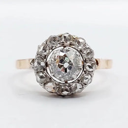 1.05 Ct lab created diamond ring handmade fine jewelry for women elegant unique engagement ring
