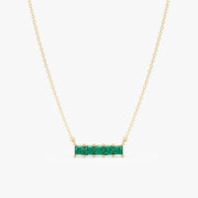 0.52 Ct Genuine Green Diamond Necklace Delicate Minimalist Luxury Pendant Fine Jewelry for Women