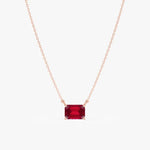 0.83 Ct Genuine Red Diamond Necklace Elegant Timeless Pendant Fine Jewelry for Women