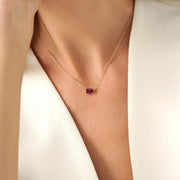 0.83 Ct Genuine Red Diamond Necklace Elegant Timeless Pendant Fine Jewelry for Women