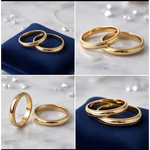 Minimalist matte finish couple rings for subtle elegance and modern love.