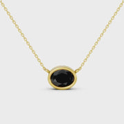 Luxury black oval diamond necklace with elegant natural diamond design For Pendle 