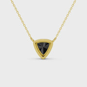 2.00 Ct trillion cut black diamond necklace with luxury natural diamond jewelry designt