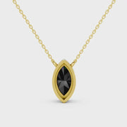 2.00 Ct marquise cut black diamond necklace with luxury natural diamond jewelry design