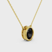 2.00 Ct Natural Black Diamond Pendant Necklace Timeless Minimalist Fine Jewelry for Women